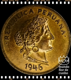 Km 221.3 Peru 20 Centavos 1946 XFC ©