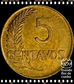 Km 223.2 Peru 5 Centavos 1965 # Marcas de Quebra de cunho ao redor da cabeça © - comprar online