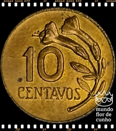 Km 245.1 Peru 10 Centavos 1966 XFC # Flor da Árvore Cinchona ©