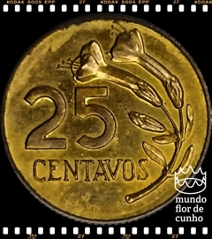 Km 246.1 Peru 25 Centavos 1967 XFC # Flor da Árvore Cinchona ©