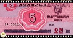 .P32 Coreia do Norte 5 Chon 1988 FE Emissão para Visitantes Socialistas.