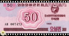 .P34 Coreia do Norte 50 Chon 1988 FE Emissão para Visitantes Socialistas.