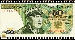 P142e Polonia 50 Zlotych 01/12/1988 FE