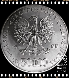 Km 180 Polônia 50000 Zlotych 1988 MW XFC Prata # 70º Aniversário - Reconquista da Independência da Polônia © - comprar online