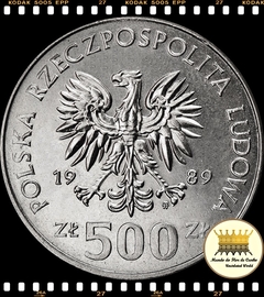 Km 194 Polônia 500 Zlotych 1989 MW XFC # Série Governantes Poloneses - Wladyslaw Jagietto II © - comprar online