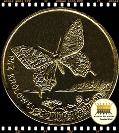 Km 414 Polônia 2 Zlote 2001 MW XFC Escassa # Animais do Mundo - Borboleta Rabo de Andorinha (Papilio Machaon) ®