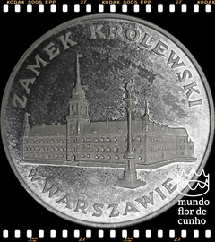 Km 76 Polônia 100 Zlotych 1975 MW XFC Proof Prata # Castelo Real em Varsóvia ©