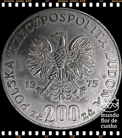 Km 79 Polônia 200 Zlotych 1975 MW XFC Prata # 30º Aniversário - Vitória Sobre o Facismo © - comprar online