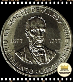 Km 606 Portugal 5 Escudos ND (1977) XFC # 100º Aniversário - Morte de Alexandre Herculano, poeta ®
