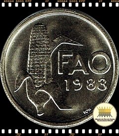 Km 617 Portugal 2,50 (2 1/2) Escudos 1983 XFC F.A.O. (FAO) Escassa # Espiga de Milho ®