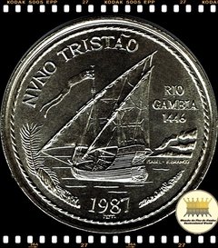 Km 640 Portugal 100 Escudos 1987 XFC # Nuno Tristão - 1a. Série Descobrimentos - Rio Gambia ®