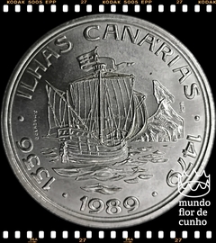 Km 646 Portugal 100 Escudos 1989 XFC # Descoberta das Ilhas Canárias - 2a. Série Descobrimentos ®