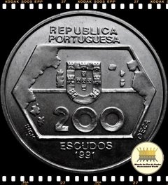 Km 659 Portugal 200 Escudos 1991 XFC # Navegações para o Ocidente - 3a Série Descobrimentos ® na internet