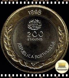 Km 706 Portugal 200 Escudos 1999 INCM XFC Bimetálica # Expo Internacional do Ano dos Oceanos 98 ®