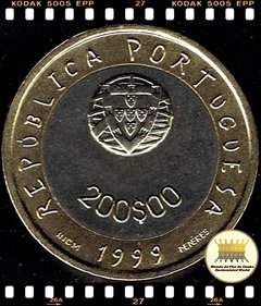 Km 720 Portugal 200 Escudos 1999 INCM XFC Bimetálica Escassa # Unicef ® - Mundo Flor de Cunho | Numismática