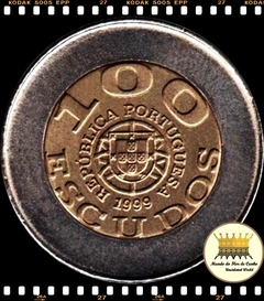 Km 722.1 Portugal 100 Escudos 1999 INCM XFC Bimetálica Escassa # UNICEF - República PORTUGUESA ®