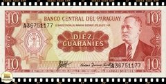 P196b Paraguai 10 Guaranies L.1952 (1963) FE