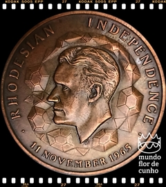 Rodésia Medalha Independência da Rodésia # 1965 SOB/FC Escassa ©