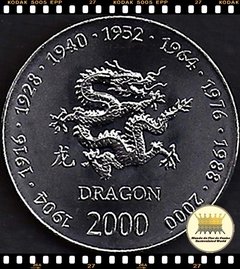 Km 94 Somália 10 Shillings/Scellini 2000 XFC # Astrologia Asiática - Ano do Dragão ®