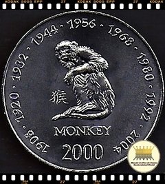 Km 98 Somália 10 Shillings/Scellini 2000 XFC # Astrologia Asiática - Ano do Macaco ®