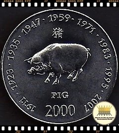 Km 101 Somália 10 Shillings/Scellini 2000 XFC # Astrologia Asiática - Ano do Porco ®