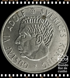 Km 827 Suécia 2 Kronor 1959ts XFC Prata Escassa # Gustaf VI ©