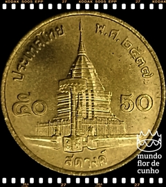 Km 203 Tailândia 50 Satang = 1/2 Baht BE 2537 (1994) XFC ©