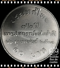 Km 205 Tailândia 10 Baht BE 2531 (1988) XFC Escassa # 72° Aniversário das Cooperativas Tailandesas © - comprar online