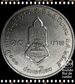 Km 252 Tailândia 10 Baht BE 2535 (1992) FC # 100° aniversário do Ministério da Justiça © - comprar online