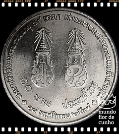 Km 273 Tailândia 10 Baht BE 2535 (1992) XFC # 64° Aniversário do Rei Rama IX © - comprar online