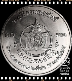 Km 283 Tailândia 10 Baht BE 2536 (1993) XFC # 60° Aniversário do Ministério do Tesouro ©