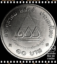 Km 284 Tailândia 10 Baht BE 2535 (1992) FC # Professores Tailandeses ©