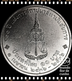 Km 286 Tailândia 10 Baht BE 2536 (1993) FC # 100° Aniversário da Procuradoria Geral da República ©