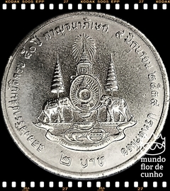 Km 319 Tailândia 2 Baht BE 2539 (1996) XFC # 50° aniversário da Coroação do Rei Rama IX ©