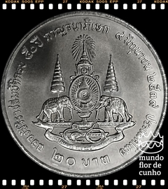 Km 321.1 Tailândia 20 Baht BE 2539 (1996) XFC # 50° Aniversário da Coroação do Rei Rama IX © - comprar online