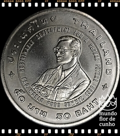 Km 336 Tailândia 50 Baht BE 2538 (1995) XFC F.A.O. (FAO) Muito Escassa # Concessão da Medalha Agrícola ao Rei Bhumibol Adulyadej © - comprar online