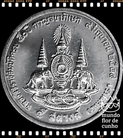 Km 343 Tailândia 5 Satang BE 2539 (1996) XFC # 50° Aniversário da Coroação do Rei Rama IX © - comprar online