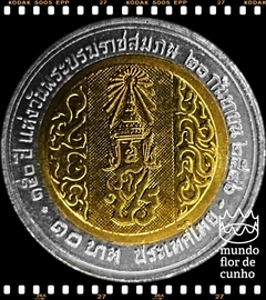 Km 409 Tailândia 10 Baht BE 2546 (2000) XFC Bimetálica # 150° Aniversário de Nascimento do Rei Chulalongkorn ©