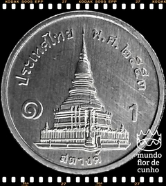Km 456 Tailândia 1 Satang BE 2553 (2010) XFC Muito Escassa # Rama IX ©
