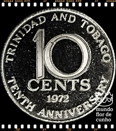 Km 11 Trinidade & Tobago 10 Cents 1972 FM(p) XFC Proof Escassa # 10° Aniversário da Independência © - comprar online