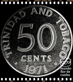 Km 5 Trinidade & Tobago 50 Cents 1971FM XFC Proof Muito Escassa © - comprar online