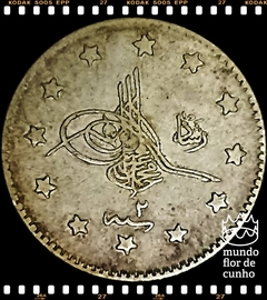 Km 748 Turquia 1 Kurush AH 1327/2 (1910) MBC/SOB Prata # Império Otomano - Mehmed V Resad ©