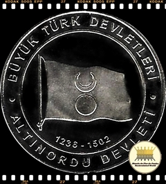 Km New Turquia 1 Kurus 2015 d XFC Escassa # 13. Império da Horda Dourada - 1236 ~ 1502 - Série 16 Grandes Impérios Turcos ®