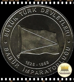 Km New Turquia 1 Kurus 2015 d XFC Escassa # 15. Império Mughal - 1526 ~ 1858 - Série 16 Grandes Impérios Turcos ®