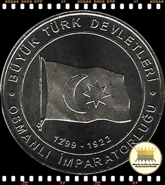 Km New Turquia 1 Kurus 2015 d XFC Escassa # 16. Império Otomano - 1299 ~ 1922 - Série 16 Grandes Impérios Turcos ®