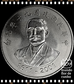 Km 567 Taiwan 10 Yuan 90(2001) XFC Holografica # 90° Aniversário da República da China © - comprar online
