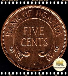 Km 1 Uganda 5 Cents 1966 XFC ®
