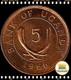 Km 1 Uganda 5 Cents 1966 XFC ® - comprar online