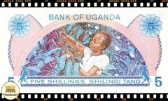 .P10 Uganda 5 Shillings ND (1979) FE - comprar online