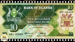 .P28 Uganda 10 Shillings 1987 FE